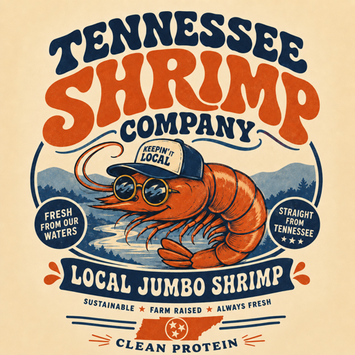 Tennessee Shrimp Company label artwork