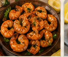 Cajun shrimp boil in a bowl